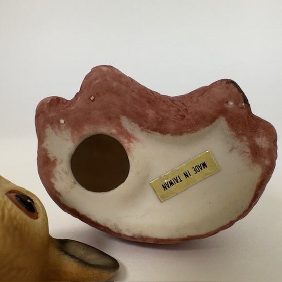 Lefton Figurine (1) Fawn/Deer (2) Unmarked Set, Animals Hand painted VTG - Picture 10 of 15